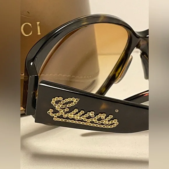 Gucci oversized tortoiseshell sunglasses - Picture 4 of 8